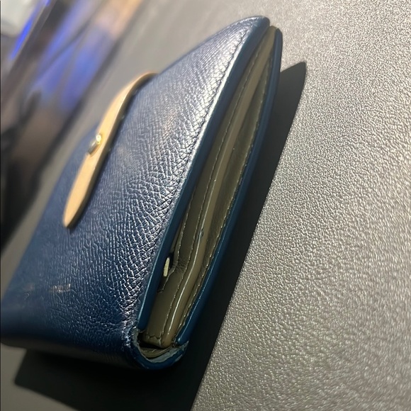 Celine Blue Leather Wallet - Picture 2 of 8